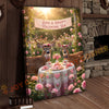 Joycorners Valentine Deer Couple Tea Party Floral Garden Personalized Name Canvas