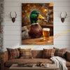 Joycorner Mallard Duck Autumn Bar Cigar Beer 3D Wrapped Canvas