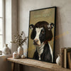Joycorners Whimsical Holstein Farm Cow Portrait Personalized Name Canvas