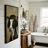 Joycorners Whimsical Holstein Farm Cow Portrait Personalized Name Canvas