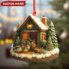 Joycorners Personalized Acrylic Mallard Duck Family Christmas Ornament – Rustic Holiday Cabin Decor for Nature & Wildlife Lovers MT0110