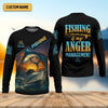 Joycorners Fishing Is My Anger Management Men Fishing Shirt, SPF Shirt For Men, Presents For Fishermen