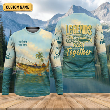 Joycorners Legends Cast Together, Fishing UPF Shirts, Men Jersey, Men Button Down Shirt, Mens Casual Shirts
