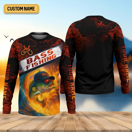 Joycorners Bass Fishing Apparel, SPF Shirt For Men, Gift For Fisherman, Fishing Shirts For Men