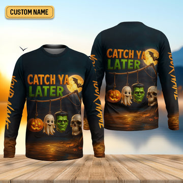 Joycorners Catch Ya Later Fisherman Outfit, Long Sleeve Fishing Shirts, Mens Casual Shirts
