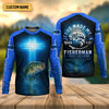 Joycorners Jesus Made Me A Fisherman SPF Long Sleeve Shirts, Jesus Fishing Shirt, Fishing Shirts For Men