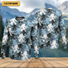 Joycorners Bigfoot Blue Camo Fishing SPF Shirts, Bassquatch Fishing Shirts, Fishing Shirts For Men, Funny Fisherman Gift