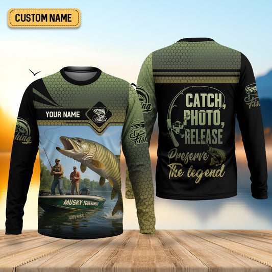 Joycorners CPR Fishing, SPF Long Sleeve Shirts, Men Button Down Shirt, Best Fishing Gifts, Musky Fishing