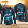 Joycorners Marlin Fishing SPF Shirts, Gone Fishing Be Back At Sunset Or Maybe Sunrise Shirts For Men, Funny Fisherman Gift