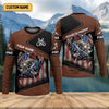 Joycorners Fishing American Flag UPF Fishing Shirt, Patriotic Fishing Shirt, Men's Fishing Shirts, Gift For Fisherman