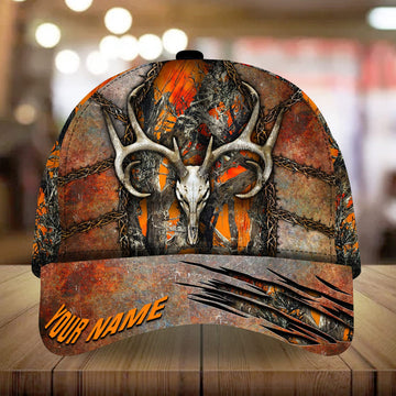 Joycorners Skull Deer Hunting Steel Pattern 3D Multicolor Personalized Cap