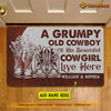 Joycorners Personalized Cowboy Doormat, A Grumpy Old Cowboy His Cowgirl Live Here Gift For Cowboy, New Home Gift, Housewarming Gift, Cowboy Decor LM0210