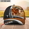 Joycorners White Cattle Farm Scene Personalized Name 3D Hat