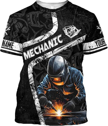 Joycorners Custom Mechanic Shirts for Men, Mechanic Shirt Gifts for Mechanical Man on Labor Day, Mechanic Labor Rates T-Shirt Hoodie PT2609