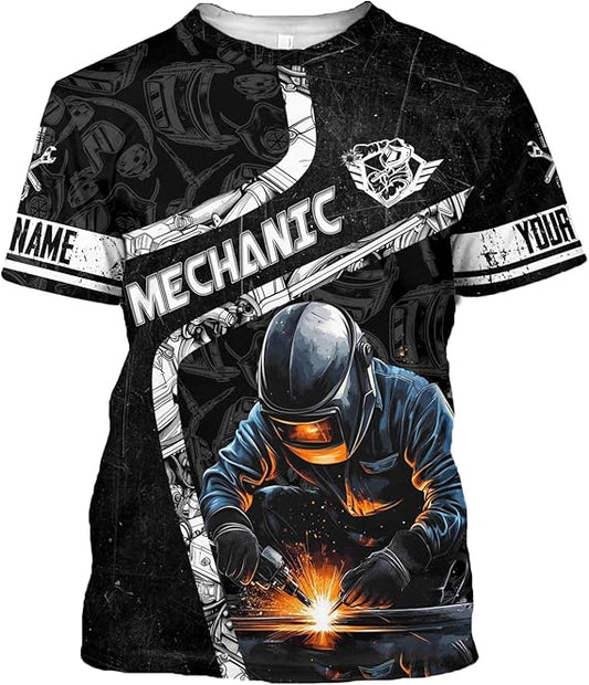 Joycorners Custom Mechanic Shirts for Men, Mechanic Shirt Gifts for Mechanical Man on Labor Day, Mechanic Labor Rates T-Shirt Hoodie PT2609
