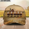 Joycorners Mud Pattern Classic Personalized Name & Farm Name Cattle Cap (9 Cattle Breeds)