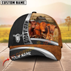 Joycorners White Cattle Farm Scene Personalized Name 3D Hat