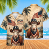 Joycorners Patriotic Cows Fireworks USA Flag Sunglasses 3D Hawaiian Shirt (10 Breeds)