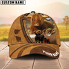 Joycorners Cow Brown Leather Farm Personalized Name 3D Hat