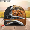 Joycorners White Cattle Farm Scene Personalized Name 3D Hat