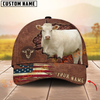 Joycorners Cattle American Flag Personalized Name 3D Hat