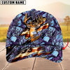 Joycorners Deer Hunting Eternity Cracked Flag Multicolor Personalized Name 3D Cap