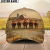 Joycorners Mud Pattern Classic Personalized Name & Farm Name Cattle Cap (9 Cattle Breeds)