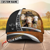 Joycorners White Cattle Farm Scene Personalized Name 3D Hat