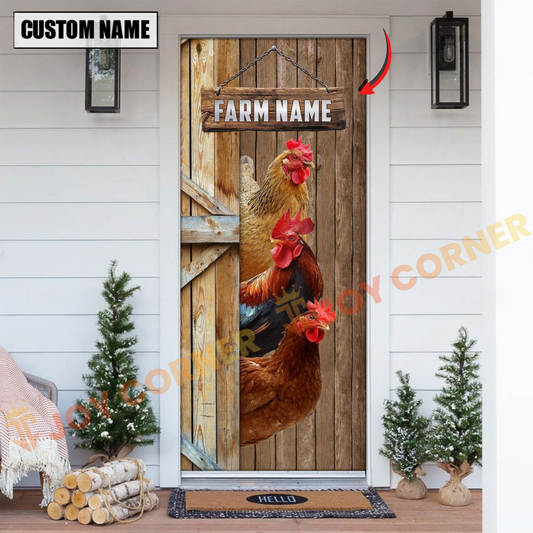 Joycorners Personalized Name Chicken Door Cover