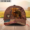 Joycorners Cattle American Flag Personalized Name 3D Hat