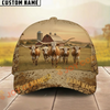 Joycorners Mud Pattern Classic Personalized Name & Farm Name Cattle Cap (9 Cattle Breeds)