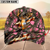 Joycorners Deer Hunting Eternity Cracked Flag Multicolor Personalized Name 3D Cap