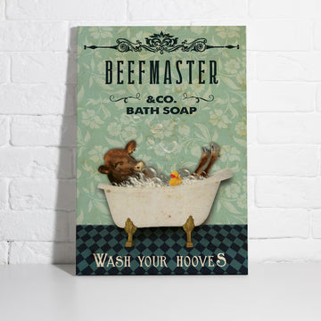 Joycorners Beefmaster Shower Portrait Canvas