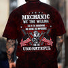 Joycorners Mechanic Shirt Doing The Impossible For The Ungrateful Skull Wrench Patriotic American Flag Auto Repair Garage Workwear Gift PT2609