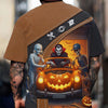 Joycorners Halloween Mechanic T Shirt Funny Vampire Skeleton Mummy Pumpkin Car Spooky Auto Repair Garage Workwear Tee Gift For Men Women Halloween PT2609