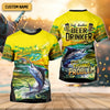 Joycorners Just Another Beer Drinker With A Fishing Problem Men's Fishing Shirt, UPF Fishing Shirt, Fishing Gifts For Men