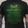 Joycorners Personalized Mechanic Shirt, I Will Not Quit I'm A Mechanic Till I Die, Zombie and Wrenches Design, Gift For Men PT2609