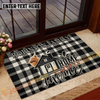 Joycorners Personalized Cow Farmhouse Plaid Doormat (11 Cattle Breeds)