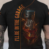 Joycorners Personalized Mechanic Shirt, I'll Be In The Garage, Skull Hand Holding Piston Design, Gift For Men PT2609
