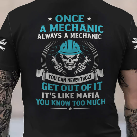 Joycorners Custom Name Mechanic Shirt Once A Mechanic Always A Mechanic T Shirt PT2609