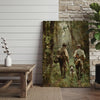 Joycorner Hunters with Dog Deep Forest Traditional Painting Canvas