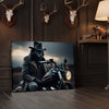 Joycorner Wolf Biker Motorcycle Rider Dark Leather Personalized Canvas
