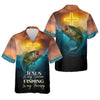Joycorners Jesus Is My Savior Fishing Is My Therapy SPF Shirts, Jesus Fishing Shirt, Fishing Shirts For Men