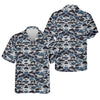 Joycorners Blue Camo Performance Fishing Shirts, SPF Shirt For Men, Hooded Fishing Shirt, Fishing Shirts For Men