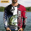 Joycorners Patriotic Fishing Shirt, Custom Fishing Shirt, Gift For Fisherman, Mens Casual Shirts
