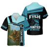 Joycorners Hooked On Fish, Largemouth Bass Fishing, Funny Fishing Shirt, UV Protection Clothing, Mens Casual Shirts