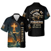 Joycorners Followe Me And I Will Make You Fishers Of Men, Jesus Fishing Shirt, SPF Shirt For Men, Gift For Fisherman