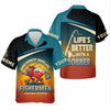 Joycorners Life's Better With A Bobber Fishing UPF Shirts, Men's Fishing Shirts Long Sleeve, Presents For Fishermen
