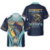 Joycorners Marlin Fishing Shirts, Sunset Serenity, Ocean's Majesty, SPF Long Sleeve Shirts, Fishing Shirts For Men