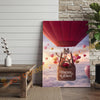 Joycorners Deer Couple Hot Air Balloon Romantic Sky Personalized Name Canvas
